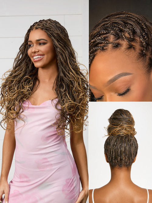 Real Scalp Knotless Braided Wig – Lightweight Glueless Fit - product image 2