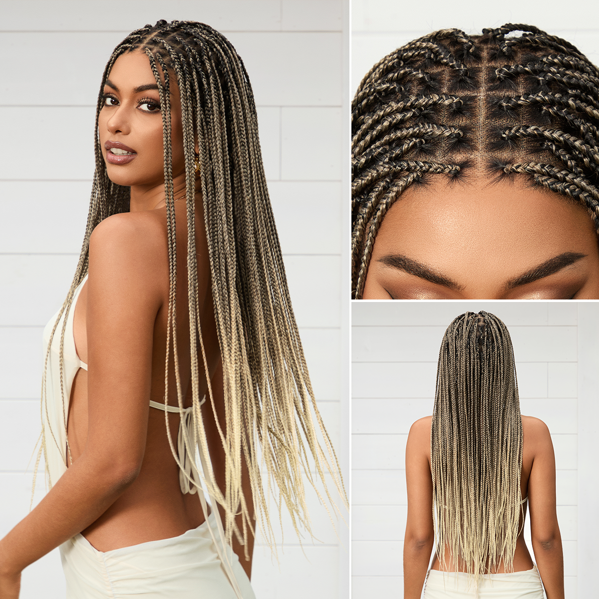 Real Scalp Knotless Braided Wig – Lightweight Glueless Fit - product image 3